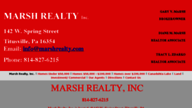 What Marshrealty.com website looked like in 2016 (7 years ago)