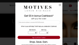 What Motivescosmetics.com website looked like in 2016 (7 years ago)