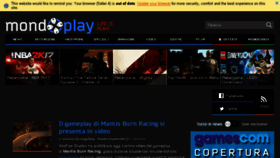 What Mondoplay.it website looked like in 2016 (7 years ago)