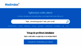 What Medindex.cz website looked like in 2016 (7 years ago)