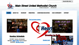 What Mainstreet-umc.org website looked like in 2016 (7 years ago)