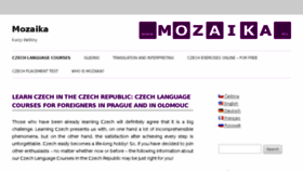 What Mozaika.eu website looked like in 2016 (7 years ago)