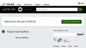 What Mytelus.com website looked like in 2016 (7 years ago)