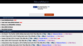 What Moviemad.in website looked like in 2016 (7 years ago)