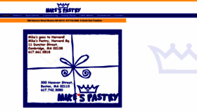 What Mikespastry.com website looked like in 2016 (7 years ago)