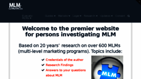What Mlm-thetruth.com website looked like in 2016 (7 years ago)