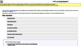 What Myconcept.be website looked like in 2016 (9 years ago)