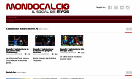 What Mondocalcio.info website looked like in 2016 (7 years ago)