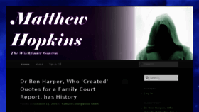 What Matthewhopkinsnews.com website looked like in 2016 (7 years ago)