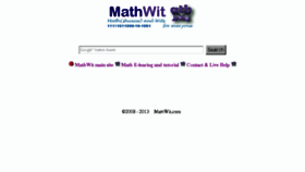 What Mathwit.com website looked like in 2016 (7 years ago)