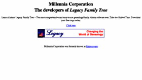 What Millenniacorp.com website looked like in 2016 (7 years ago)
