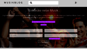 What Musikblog.com website looked like in 2016 (7 years ago)