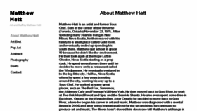 What Matthewhatt.com website looked like in 2016 (7 years ago)
