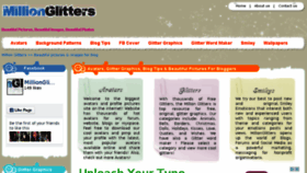 What Millionglitters.com website looked like in 2016 (7 years ago)