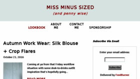 What Missminussized.com website looked like in 2016 (7 years ago)