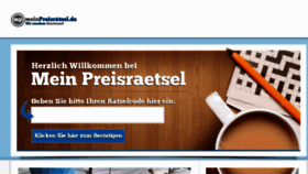 What Meinpreisraetsel.de website looked like in 2016 (7 years ago)