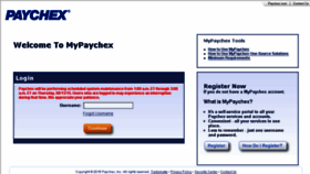 What Mypaychex.com website looked like in 2016 (7 years ago)