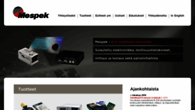 What Mespek.fi website looked like in 2016 (7 years ago)