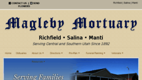 What Maglebymortuary.com website looked like in 2016 (7 years ago)