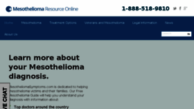 What Mesotheliomasymptoms.com website looked like in 2016 (7 years ago)