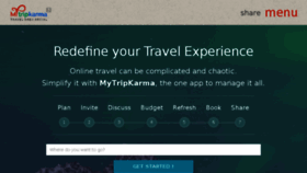 What Mytripkarma.com website looked like in 2016 (7 years ago)