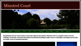 What Minstrelcourt.com website looked like in 2016 (7 years ago)