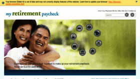 What Myretirementpaycheck.org website looked like in 2016 (7 years ago)