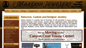 What Mardonjewelers.com website looked like in 2016 (7 years ago)