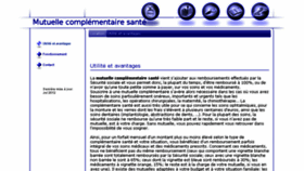 What Mutuellecomplementairesante.fr website looked like in 2016 (7 years ago)
