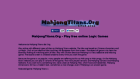 What Mahjongtitans.org website looked like in 2016 (7 years ago)