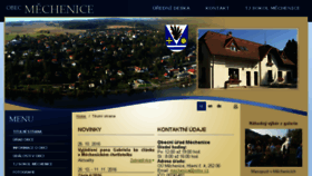 What Mechenice.cz website looked like in 2016 (7 years ago)
