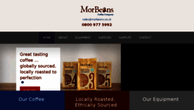 What Morbeans.co.uk website looked like in 2016 (7 years ago)