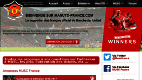 What Manutd-france.com website looked like in 2016 (7 years ago)