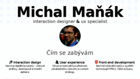 What Manakmichal.cz website looked like in 2016 (7 years ago)