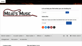 What Mojosmusic.com website looked like in 2016 (7 years ago)