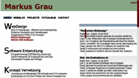 What Markusgrau.ch website looked like in 2016 (7 years ago)