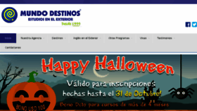 What Mundodestinos.com website looked like in 2016 (7 years ago)
