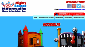 What Mightybouncehouston.com website looked like in 2016 (7 years ago)