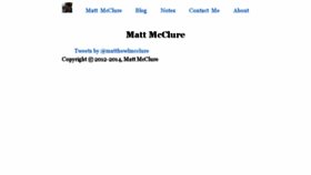 What Matthewlmcclure.com website looked like in 2016 (7 years ago)