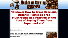 What Mushroomgrowing4you.com website looked like in 2016 (7 years ago)