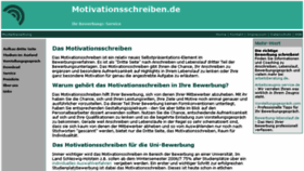 What Motivationsschreiben.com website looked like in 2016 (7 years ago)