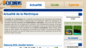What Martinique.coconews.com website looked like in 2016 (8 years ago)