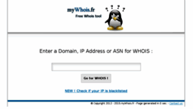 What Mywhois.fr website looked like in 2016 (7 years ago)