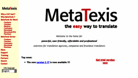What Metatexis.com website looked like in 2016 (7 years ago)