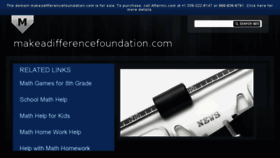 What Makeadifferencefoundation.com website looked like in 2016 (7 years ago)