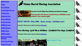 What Mainebarrelracing.com website looked like in 2016 (7 years ago)