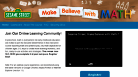 What Makebelievewithmath.sesamestreet.org website looked like in 2016 (8 years ago)