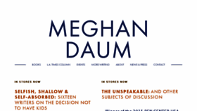 What Meghandaum.com website looked like in 2016 (7 years ago)