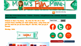 What Momsfunmoney.com website looked like in 2016 (7 years ago)