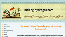 What Making-hydrogen.com website looked like in 2016 (7 years ago)